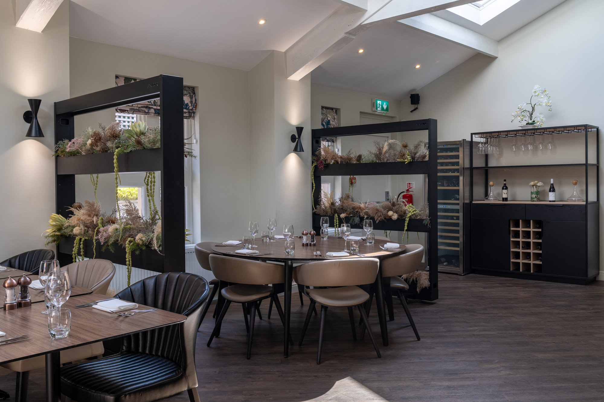 Wedding breakfast room at Mytton Fold Hotel