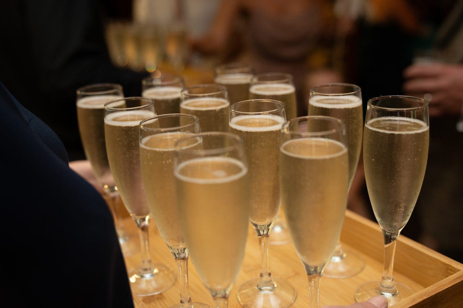 Champagne detail at Chris and Mandy's wedding at Chevin Country House