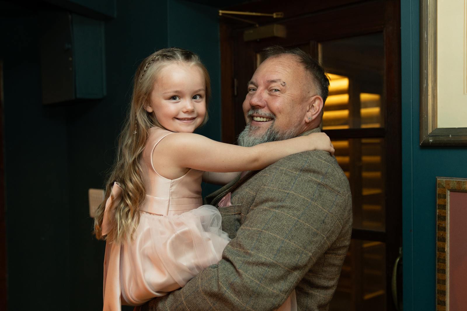 Chris with one of the flower girls at Chevin Country House